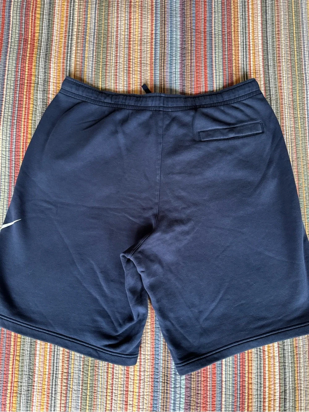 Nike Men's 3XLT Navy Blue Fleece Athletic Shorts drawstring elastic big swoosh - Picture 11 of 15